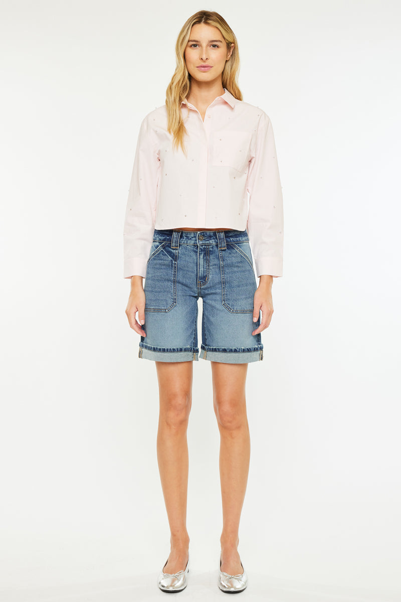 Mariane Mid Rise Bermuda Shorts - Official Kancan USA