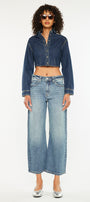 Daliah Mid Rise Loose Barrel Jeans - Official Kancan USA