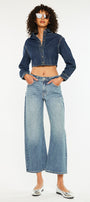 Daliah Mid Rise Loose Barrel Jeans - Official Kancan USA