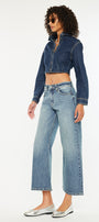 Daliah Mid Rise Loose Barrel Jeans - Official Kancan USA
