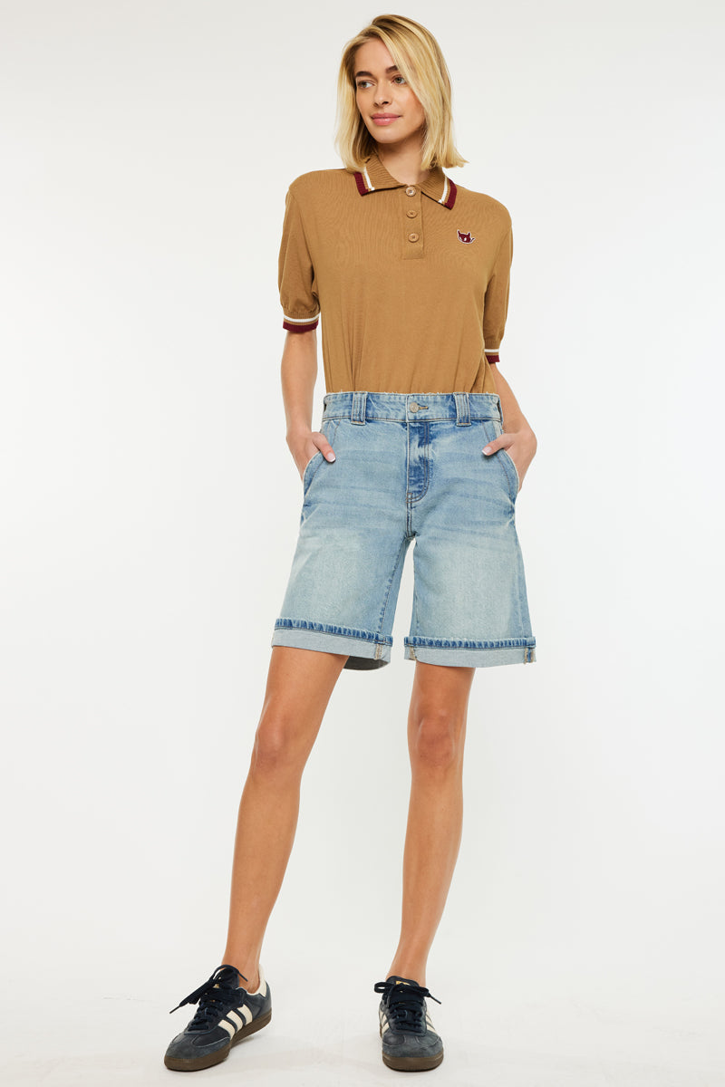 Zana Mid Rise Bermuda Shorts - Official Kancan USA