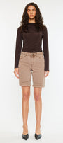 Rosanne High Rise Barrel Fit Shorts - Official Kancan USA