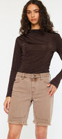 Rosanne High Rise Barrel Fit Shorts - Official Kancan USA