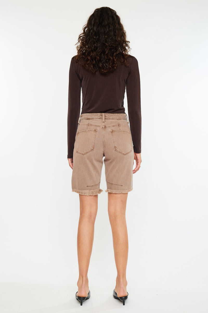 Rosanne High Rise Barrel Fit Shorts - Official Kancan USA
