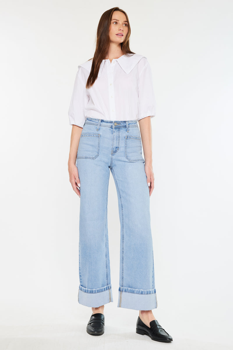 Olsen High Rise Wide Leg Jeans - Official Kancan USA