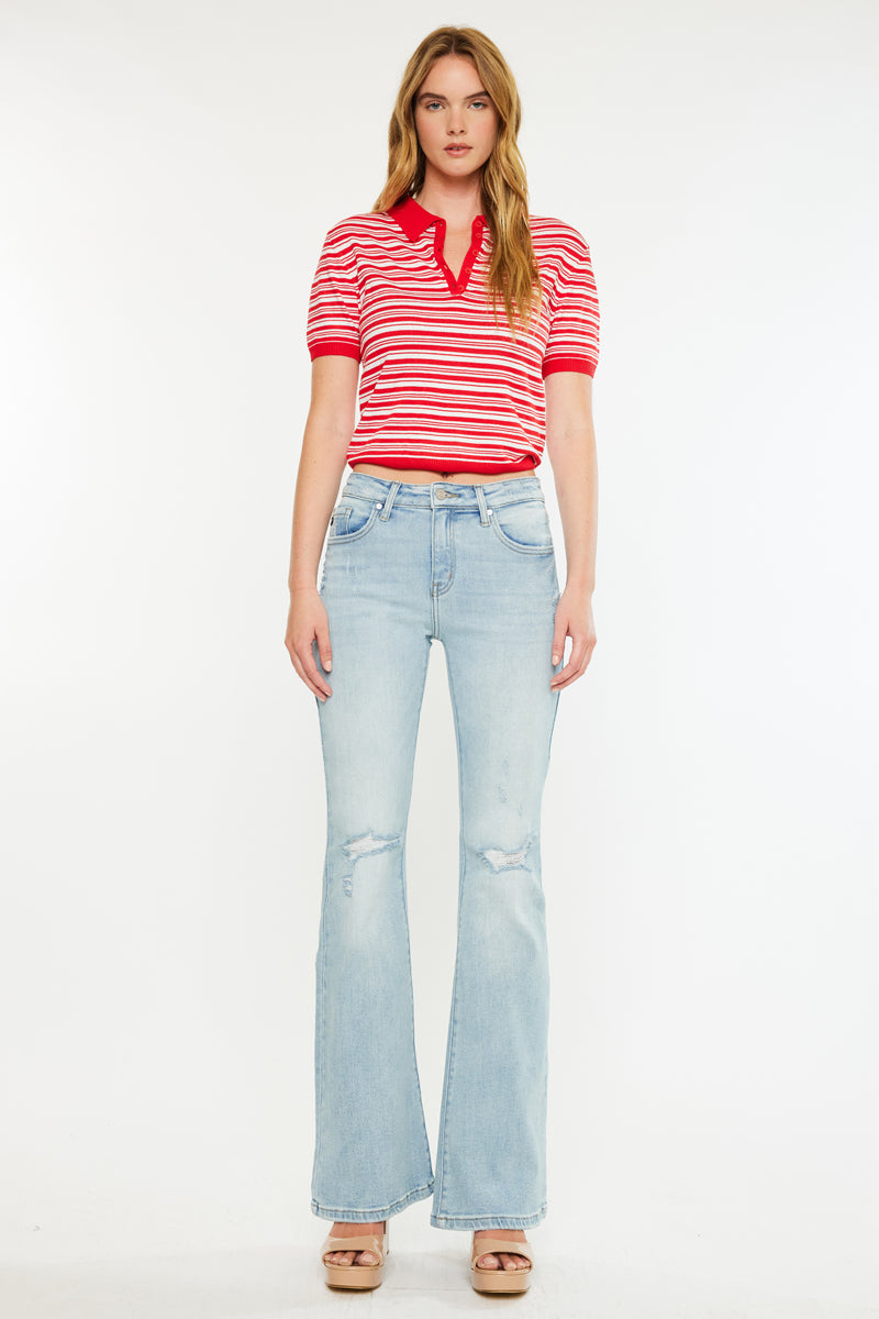 Abigail High Rise Flare Jeans - Official Kancan USA