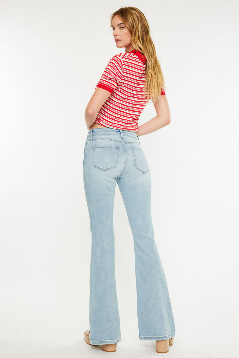 Abigail High Rise Flare Jeans - Official Kancan USA