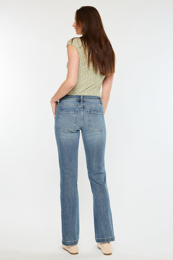 Rachelle Mid Rise Slim Straight Jeans