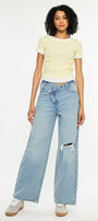 Cynn Low Slung Crossover Wide Jeans - Official Kancan USA