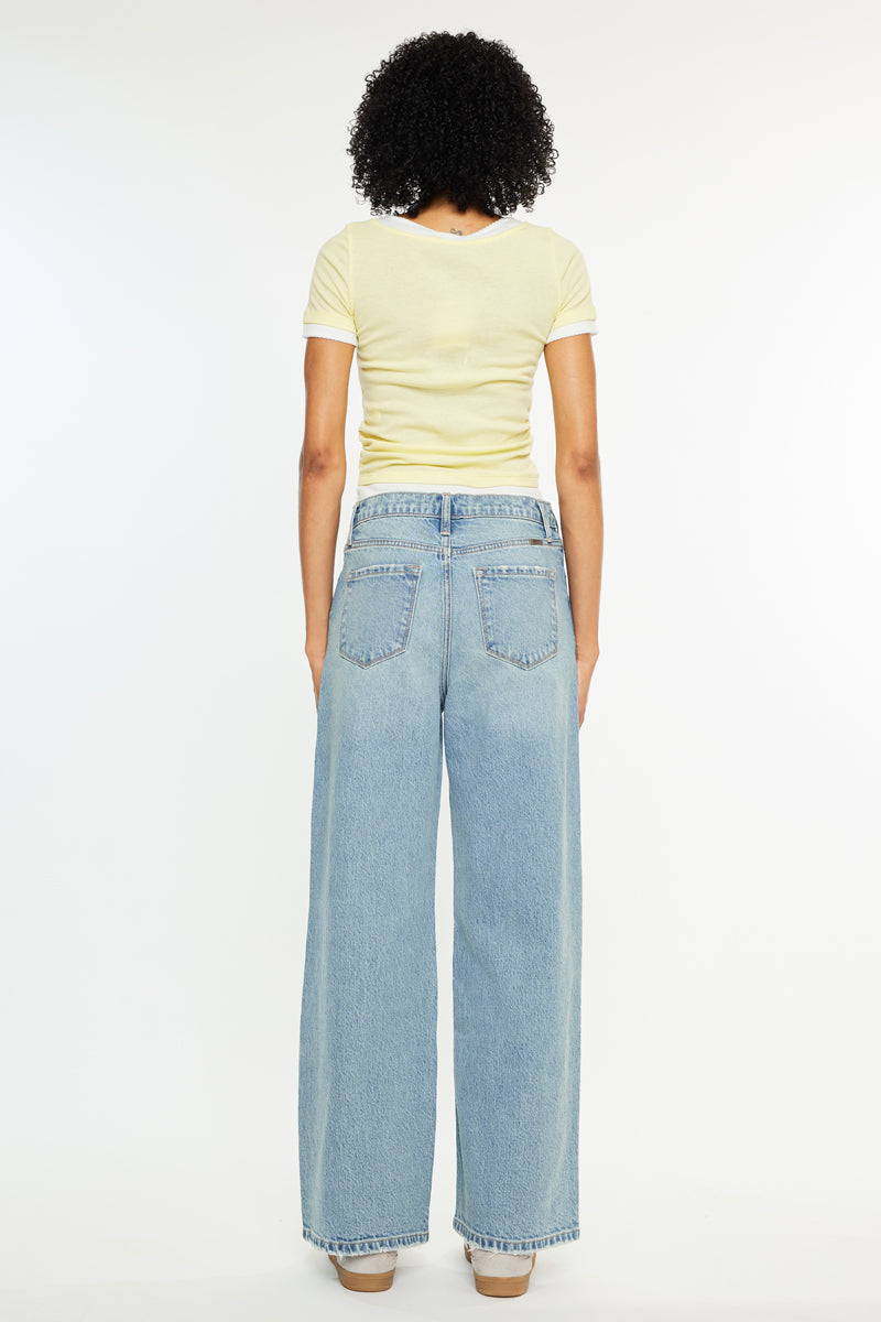 Cynn Low Slung Crossover Wide Jeans - Official Kancan USA