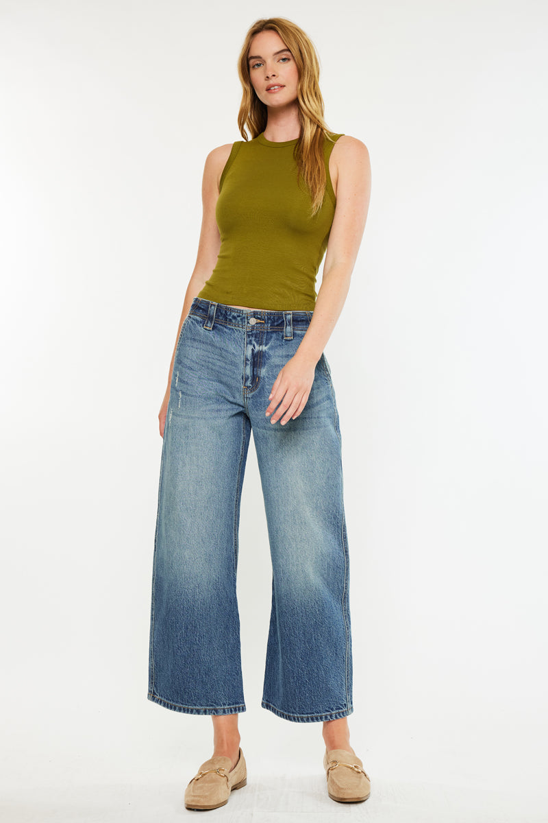 Bells Mid Rise Loose Barrel Jeans - Official Kancan USA