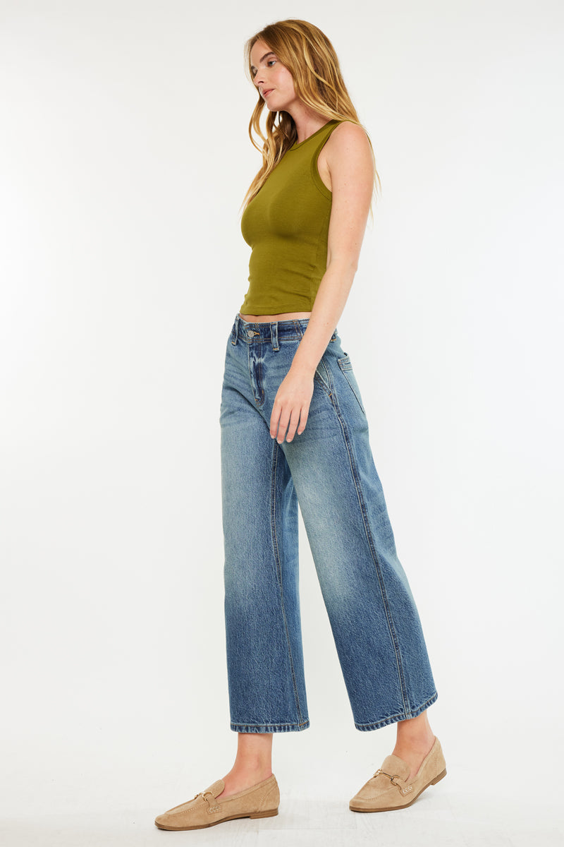 Bells Mid Rise Loose Barrel Jeans - Official Kancan USA