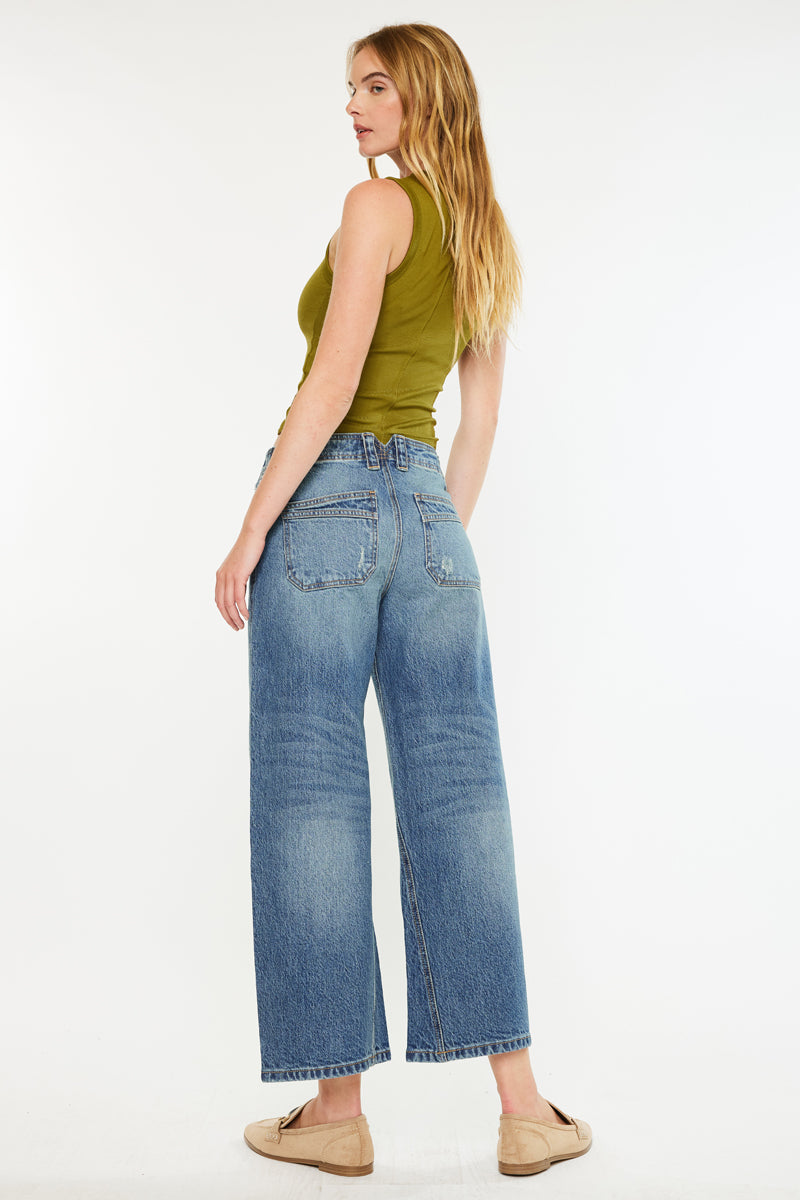 Bells Mid Rise Loose Barrel Jeans - Official Kancan USA