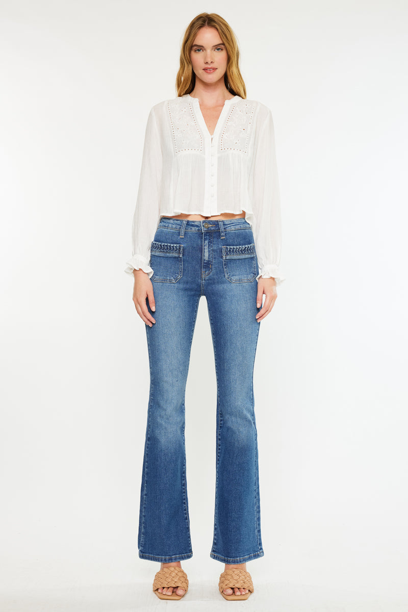 Kasey High Rise Flare Jeans - Official Kancan USA