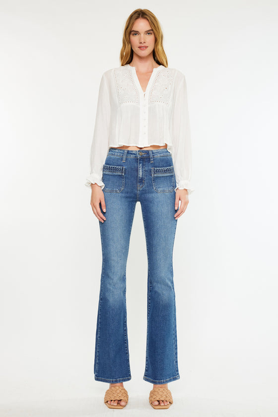 Kasey High Rise Flare Jeans - Official Kancan USA