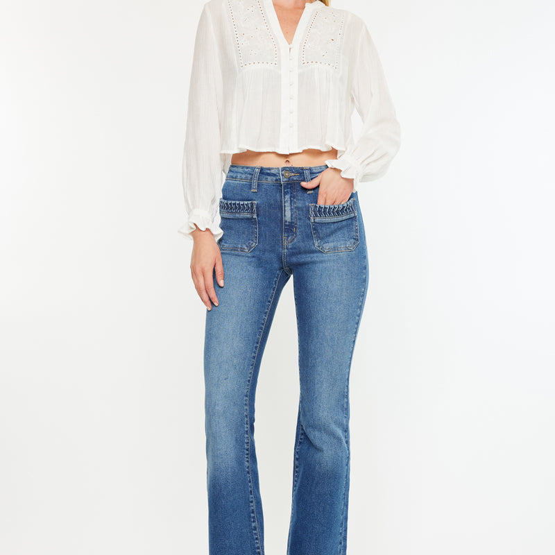 Kasey High Rise Flare Jeans - Official Kancan USA