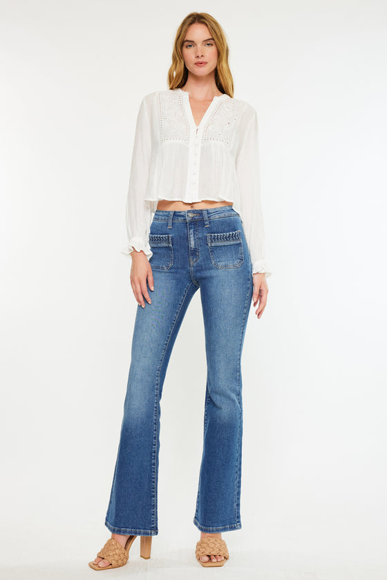 Kasey High Rise Flare Jeans - Official Kancan USA