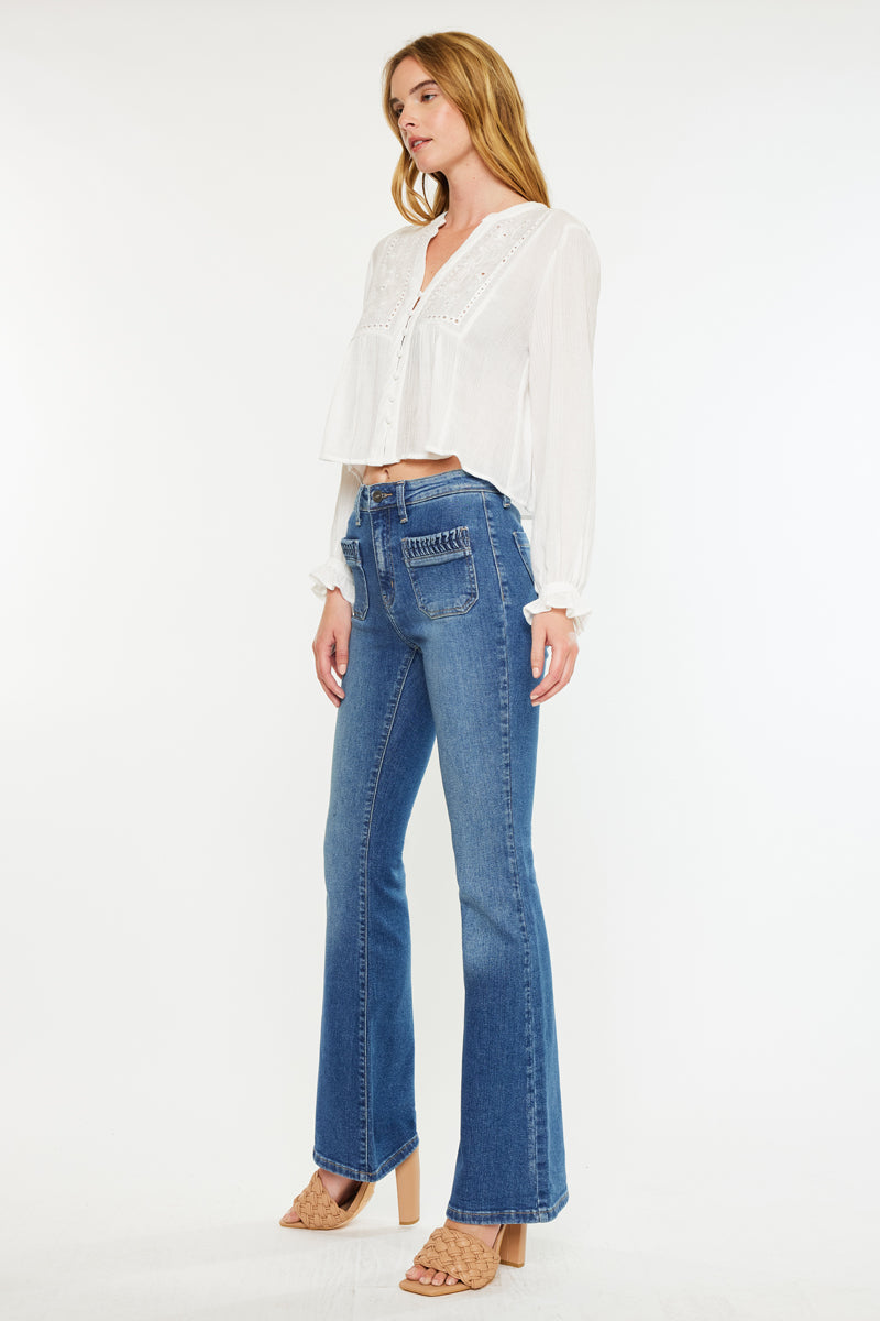Kasey High Rise Flare Jeans - Official Kancan USA