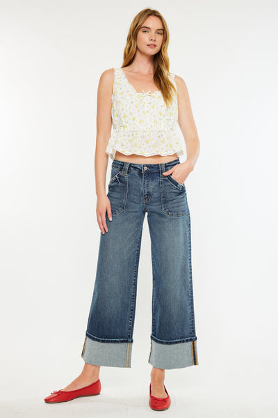 Beck Mid Rise Wide Jeans – Kancan USA