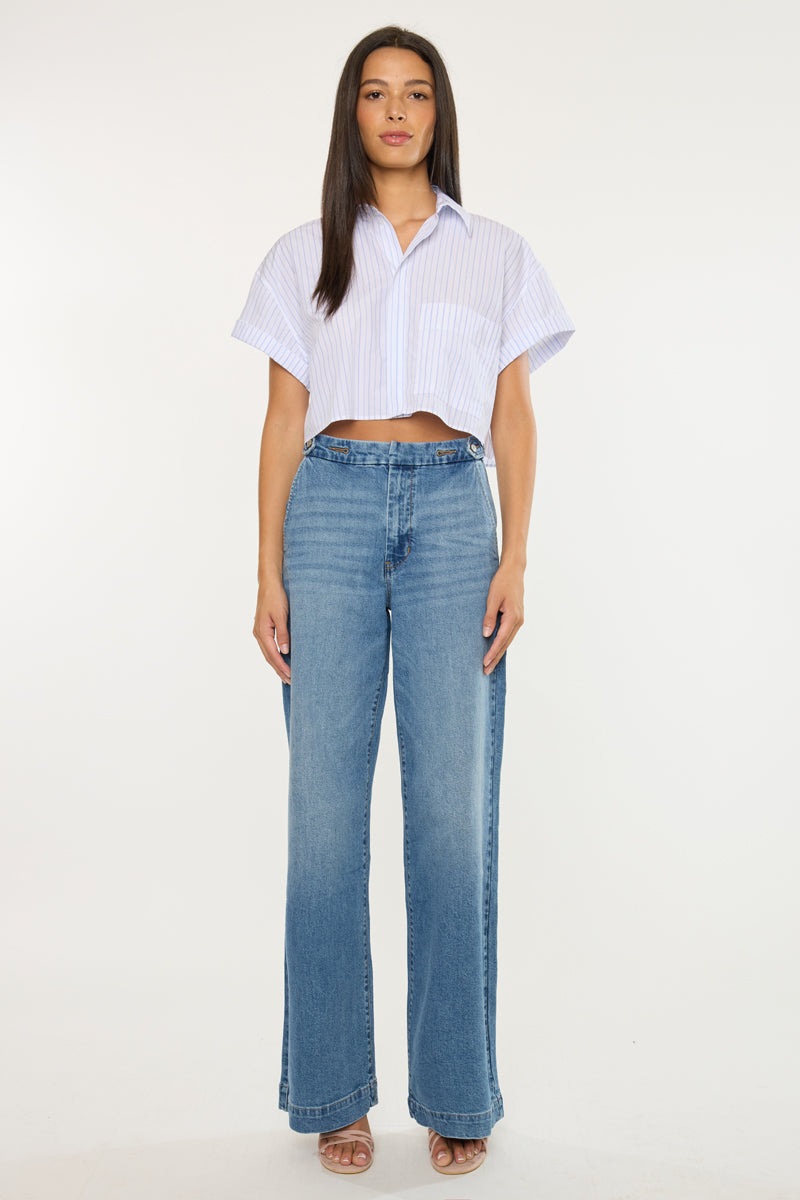 Marnie Ultra High Rise Wide Leg Trousers - Official Kancan USA