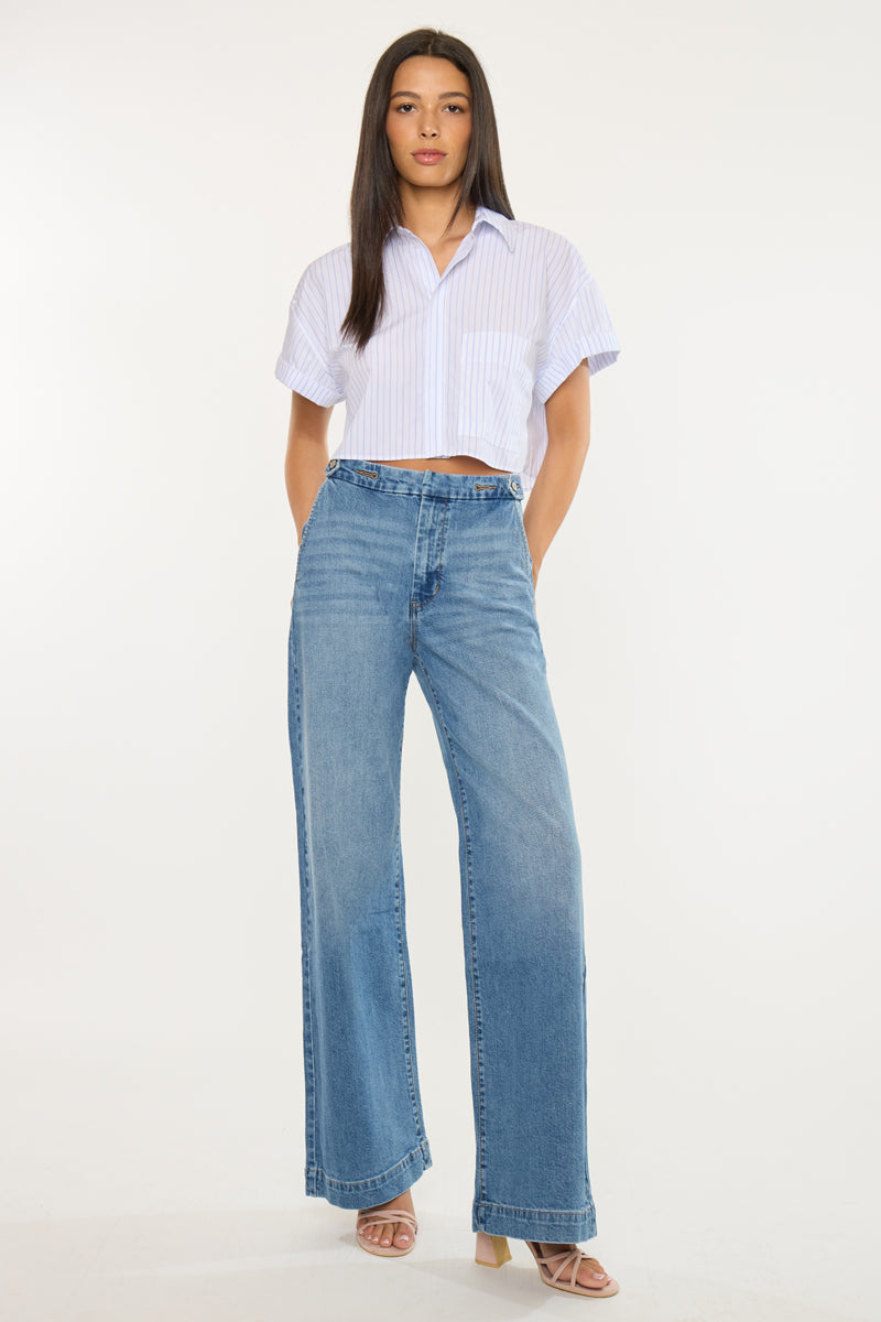 Marnie Ultra High Rise Wide Leg Trousers - Official Kancan USA