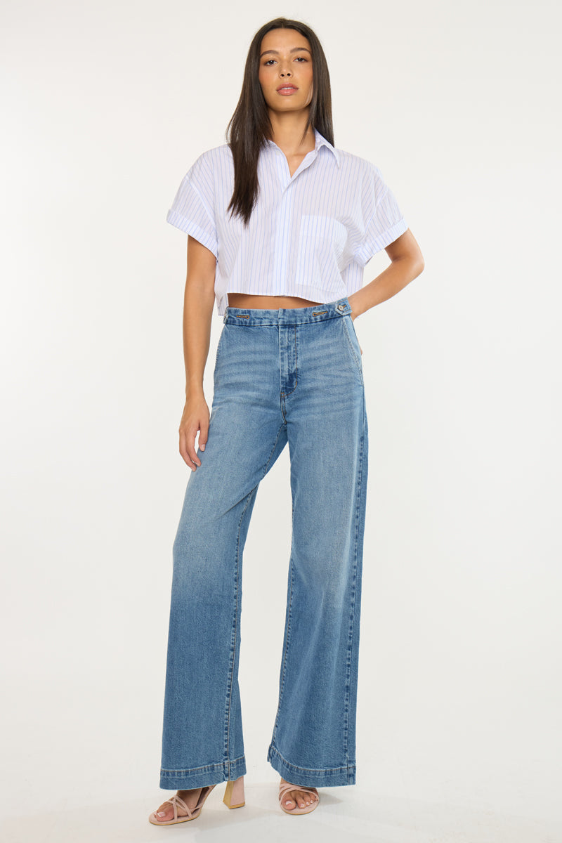 Marnie Ultra High Rise Wide Leg Trousers - Official Kancan USA