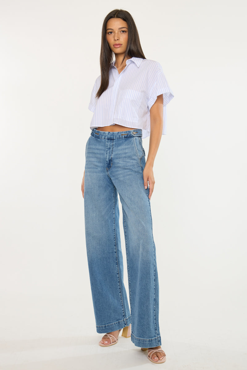 Marnie Ultra High Rise Wide Leg Trousers - Official Kancan USA