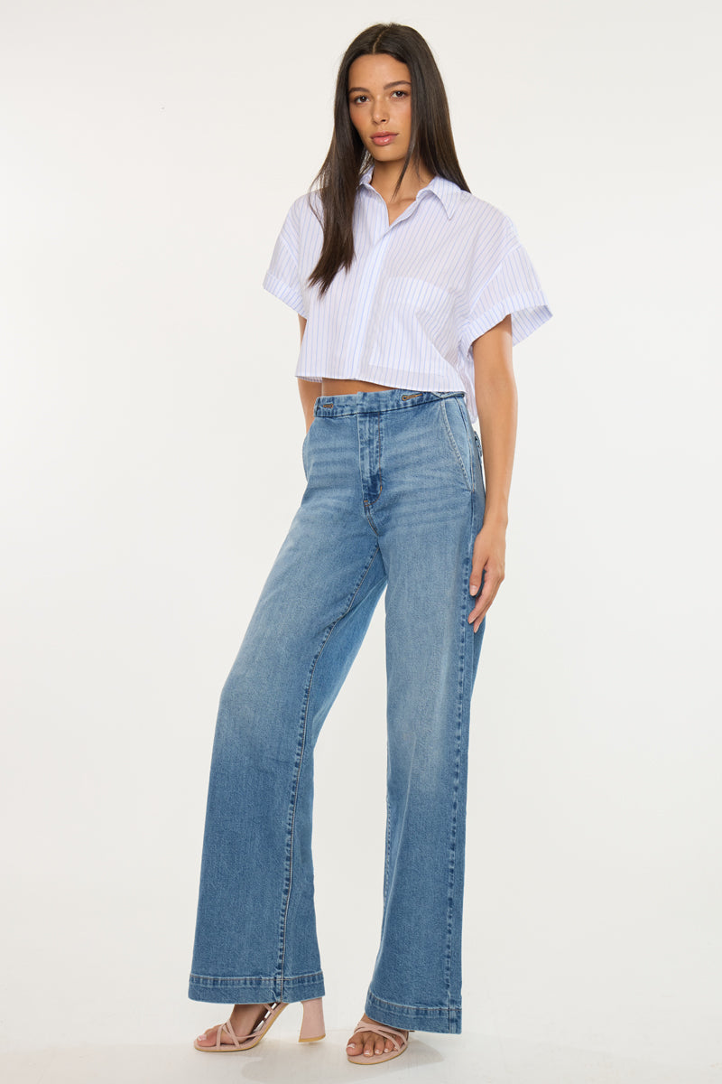 Marnie Ultra High Rise Wide Leg Trousers - Official Kancan USA