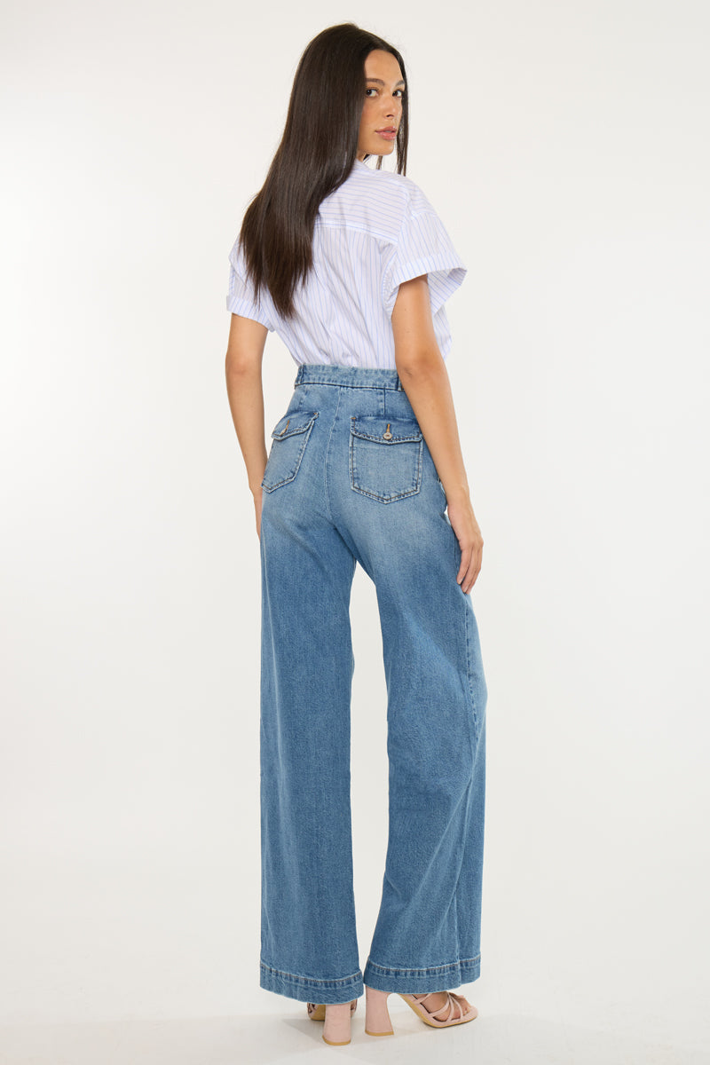 Marnie Ultra High Rise Wide Leg Trousers - Official Kancan USA