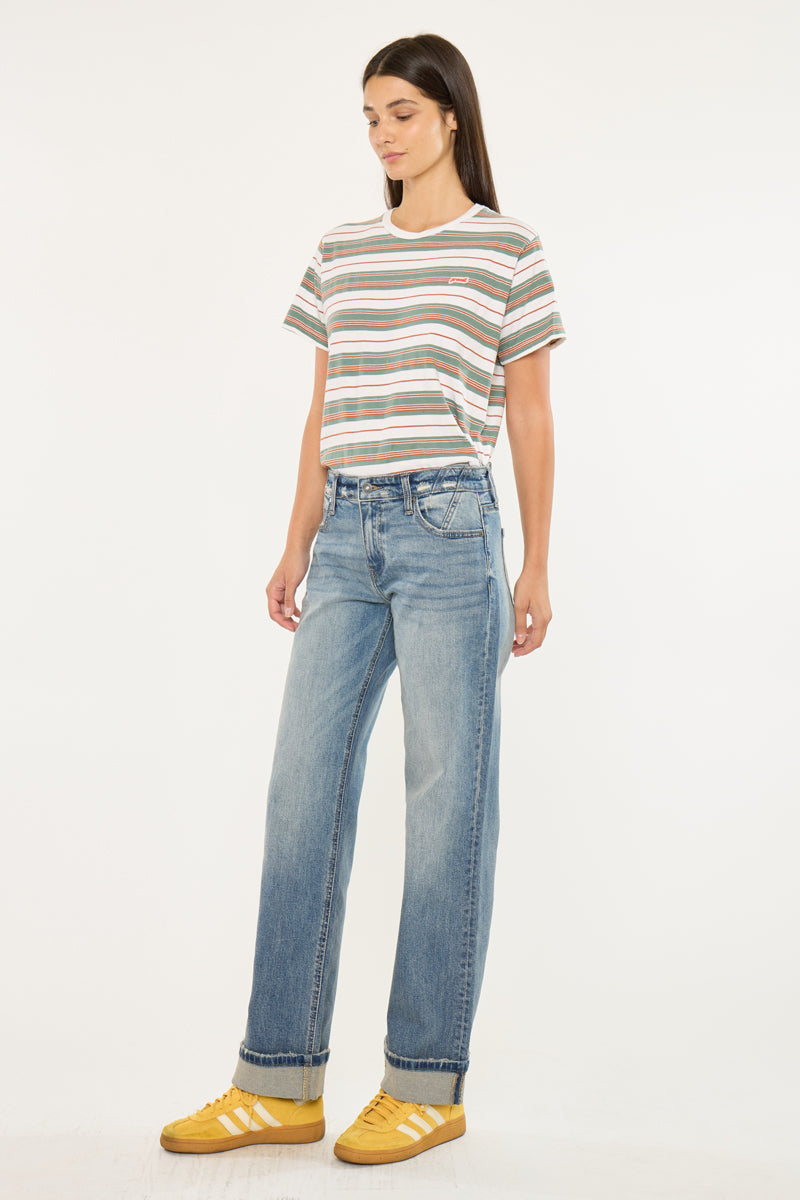 Irine Low Slung Baggy Straight Jeans - Official Kancan USA