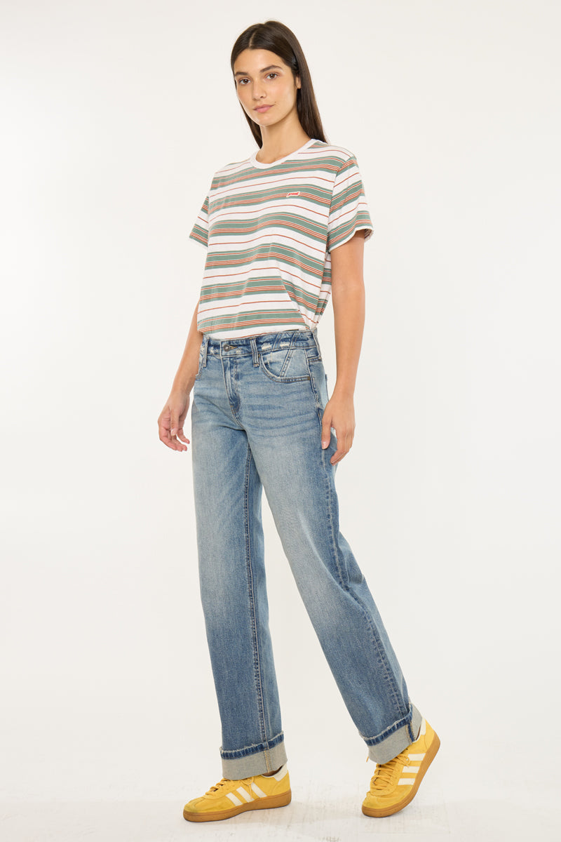 Irine Low Slung Baggy Straight Jeans - Official Kancan USA