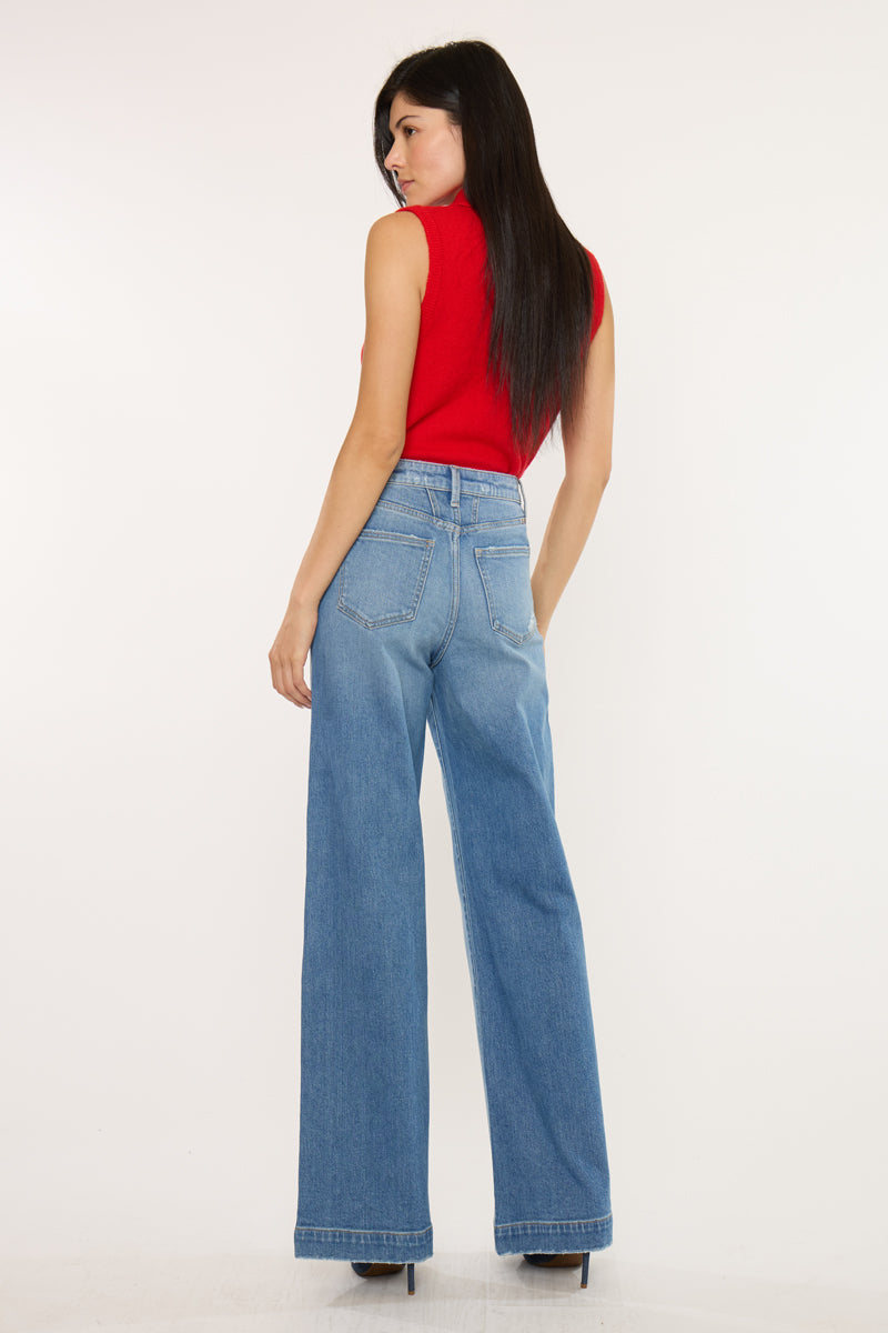 Becca Ultra High Rise Wide Leg Trouser - Official Kancan USA