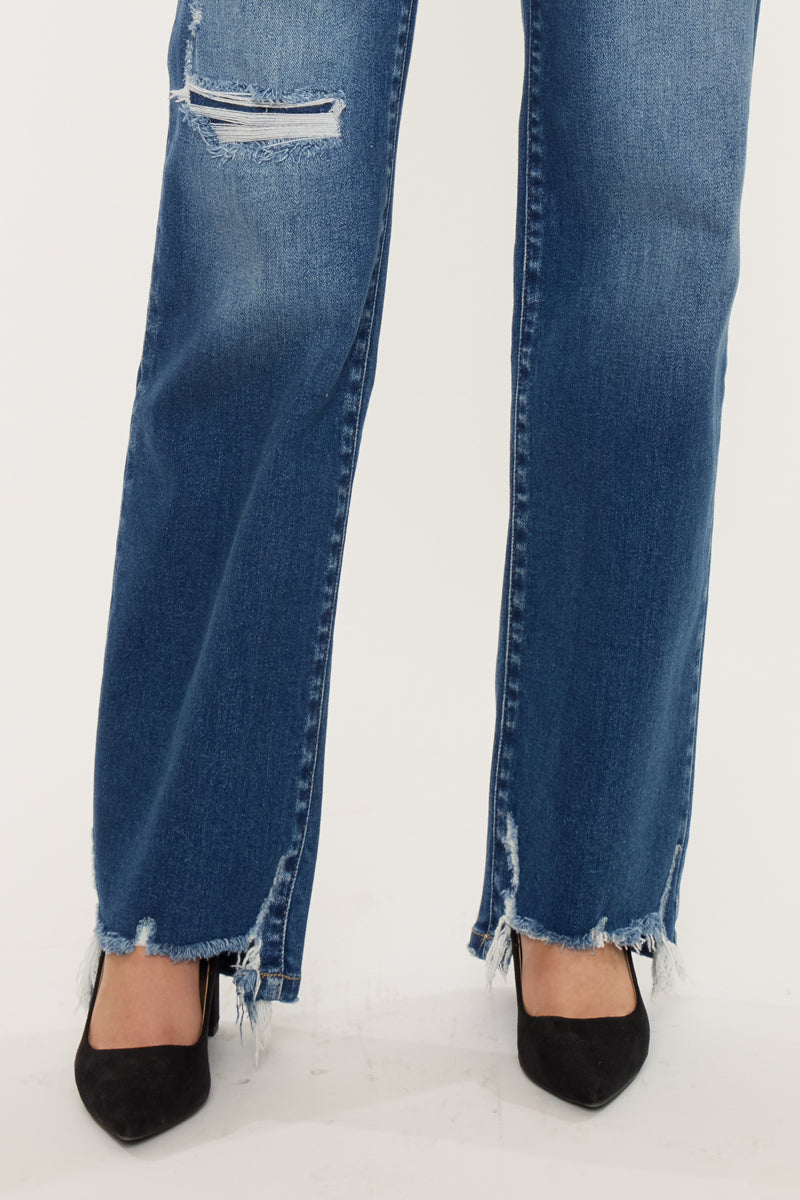 Dayna High Rise Slim Wide Leg Jeans - Official Kancan USA