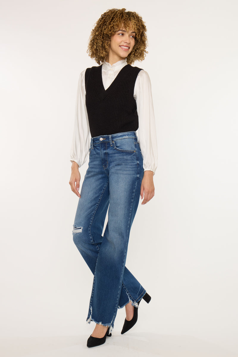 Dayna High Rise Slim Wide Leg Jeans - Official Kancan USA