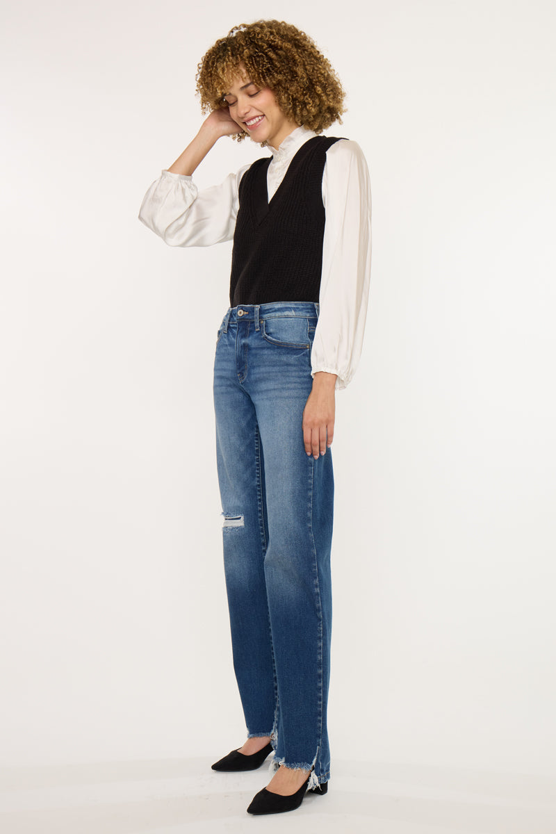 Dayna High Rise Slim Wide Leg Jeans - Official Kancan USA