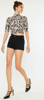 Abby High Rise Belted Shorts - Official Kancan USA