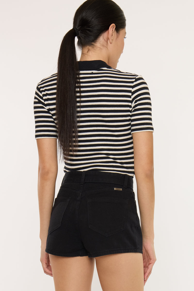 Abby High Rise Belted Shorts - Official Kancan USA