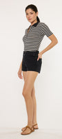 Abby High Rise Belted Shorts - Official Kancan USA