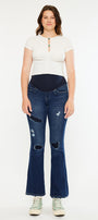 Fidely Maternity Patched Flare Jeans - Official Kancan USA