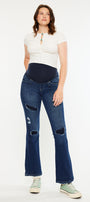 Fidely Maternity Patched Flare Jeans - Official Kancan USA