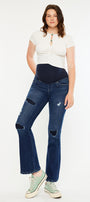 Fidely Maternity Patched Flare Jeans - Official Kancan USA