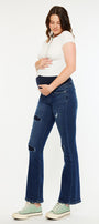 Fidely Maternity Patched Flare Jeans - Official Kancan USA
