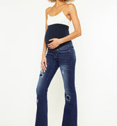 Fidely Maternity Patched Flare Jeans - Official Kancan USA