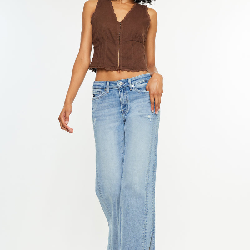 Sonia Mid Rise Straight Jeans - Official Kancan USA