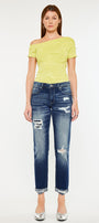 Alena Mid Rise Slim Boyfriend Jeans - Official Kancan USA