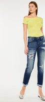 Alena Mid Rise Slim Boyfriend Jeans - Official Kancan USA