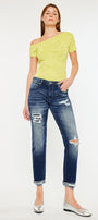 Alena Mid Rise Slim Boyfriend Jeans - Official Kancan USA