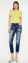 Alena Mid Rise Slim Boyfriend Jeans - Official Kancan USA