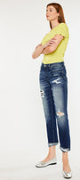 Alena Mid Rise Slim Boyfriend Jeans - Official Kancan USA