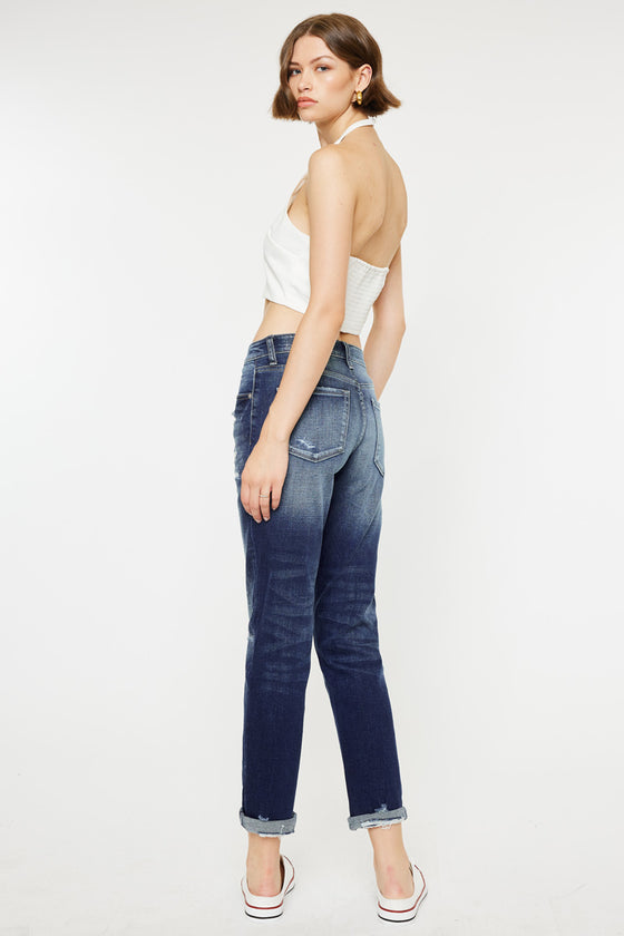 Alena Mid Rise Slim Boyfriend Jeans - Official Kancan USA